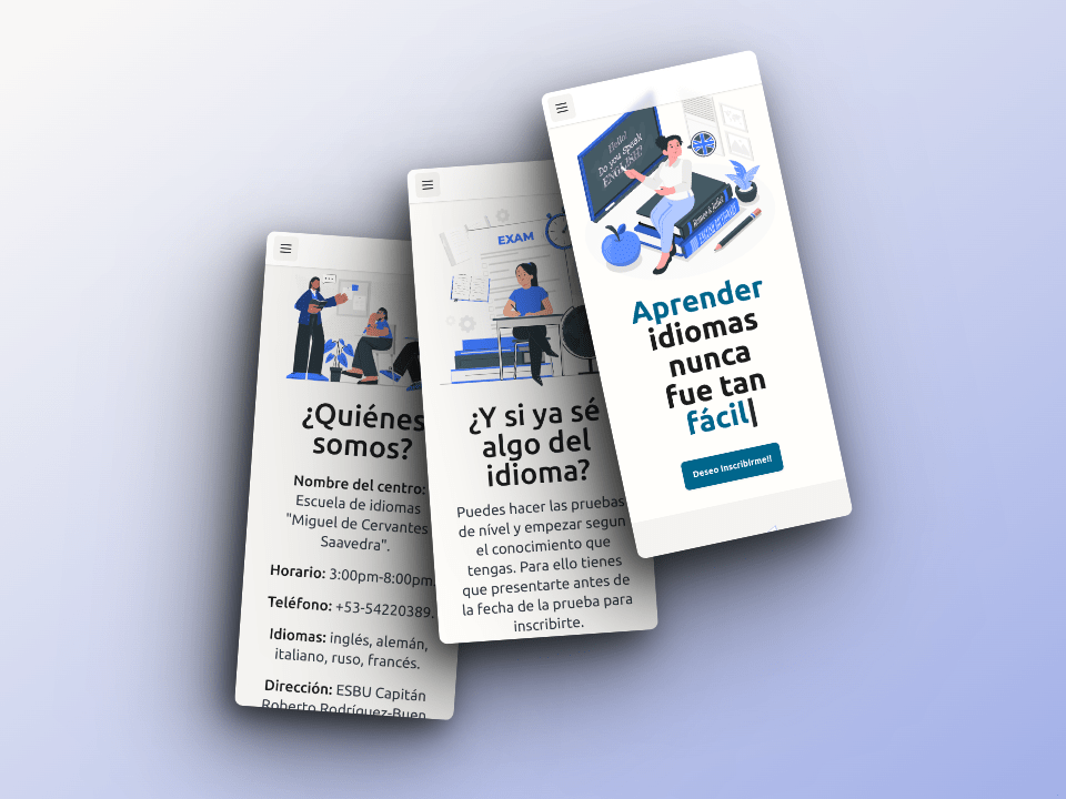 mockup web Miguel de Cervantes